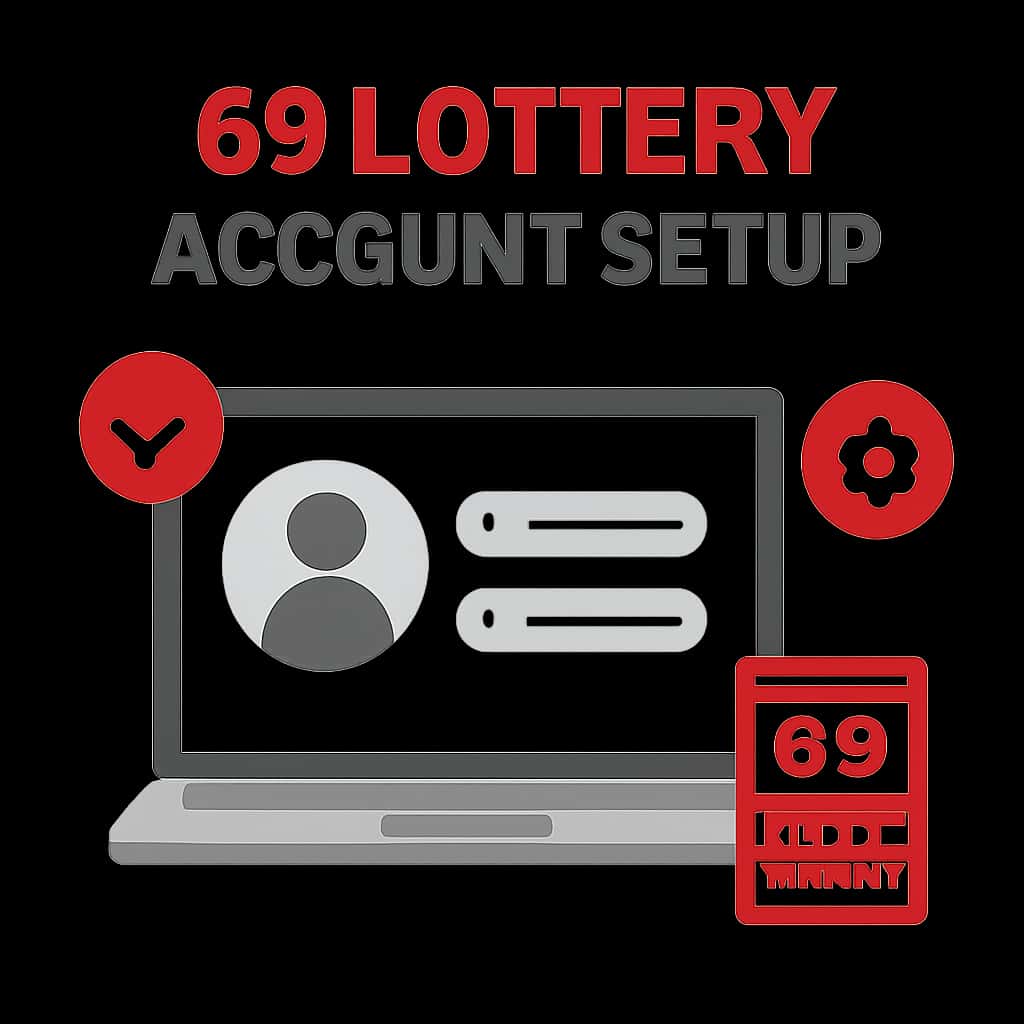 Illustration explaining the steps involved in 69 Lottery Account Setup.