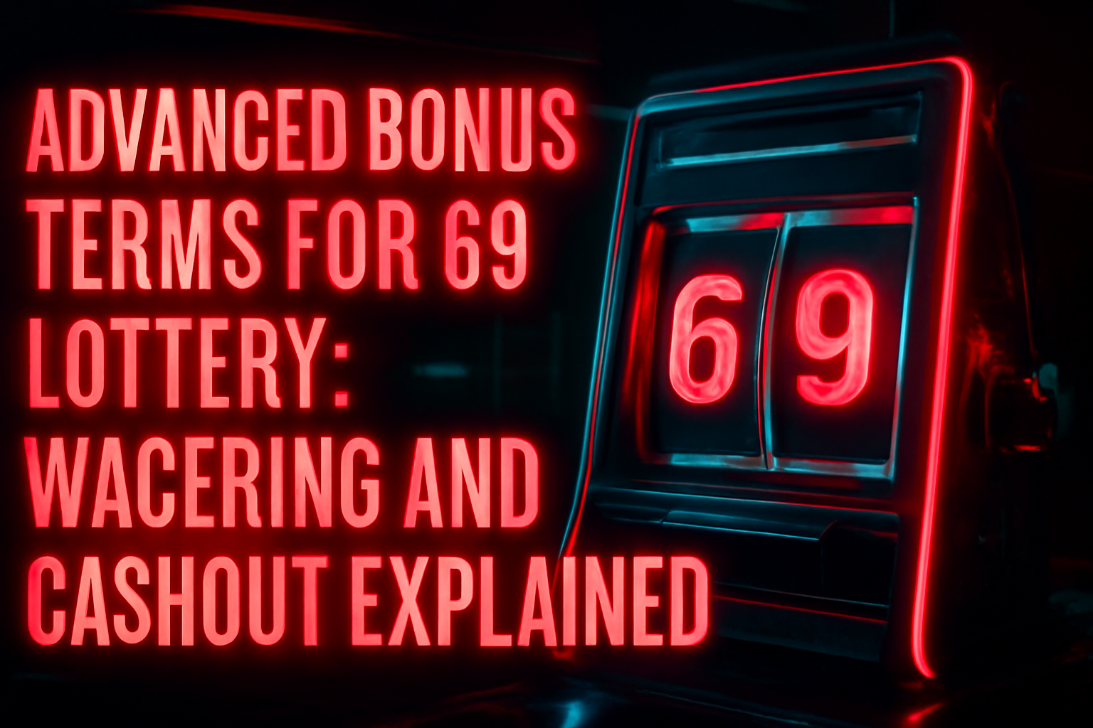 Informational scene about 69 Lottery FAQ with prominent text.