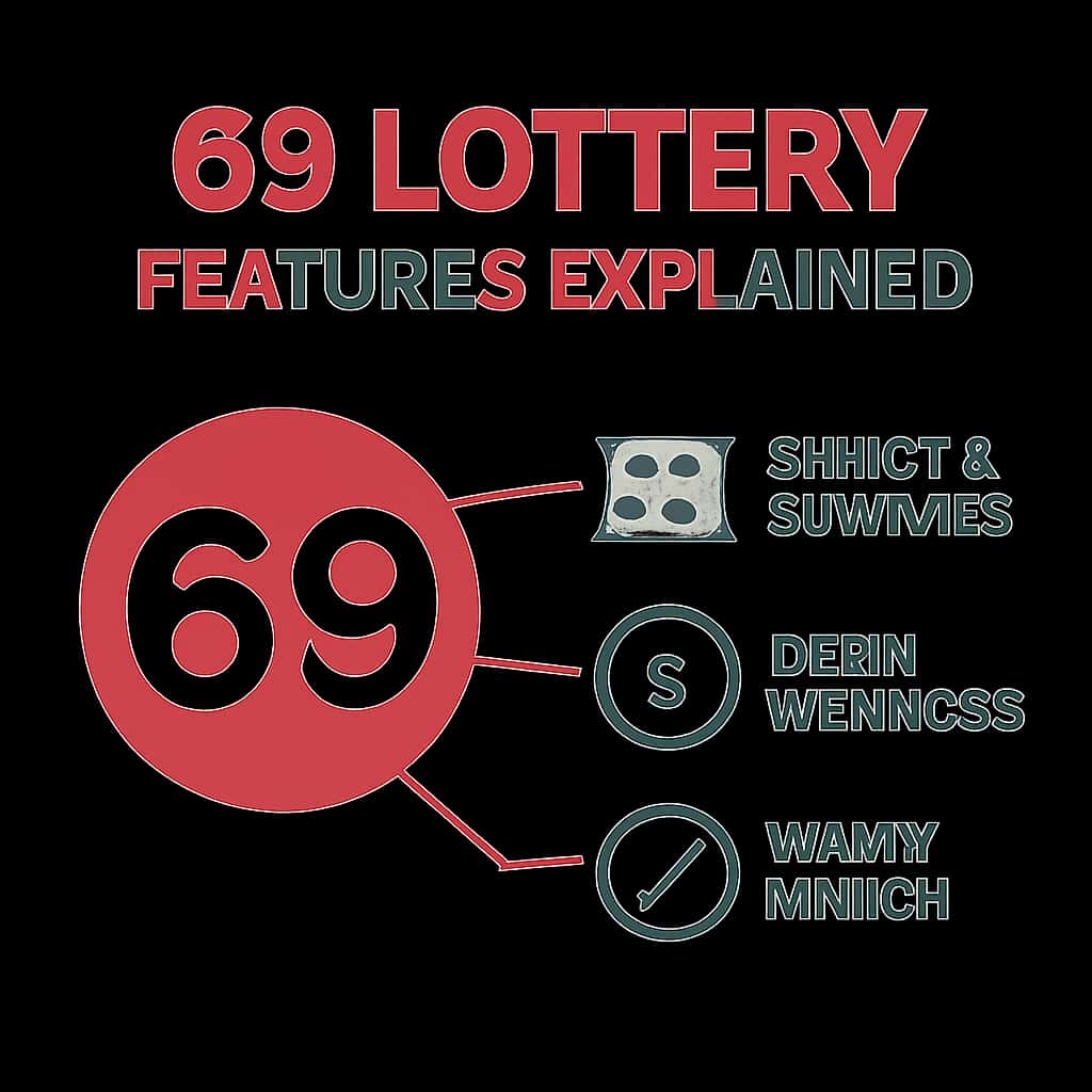 An educational diagram showcasing the features of 69 Lottery.