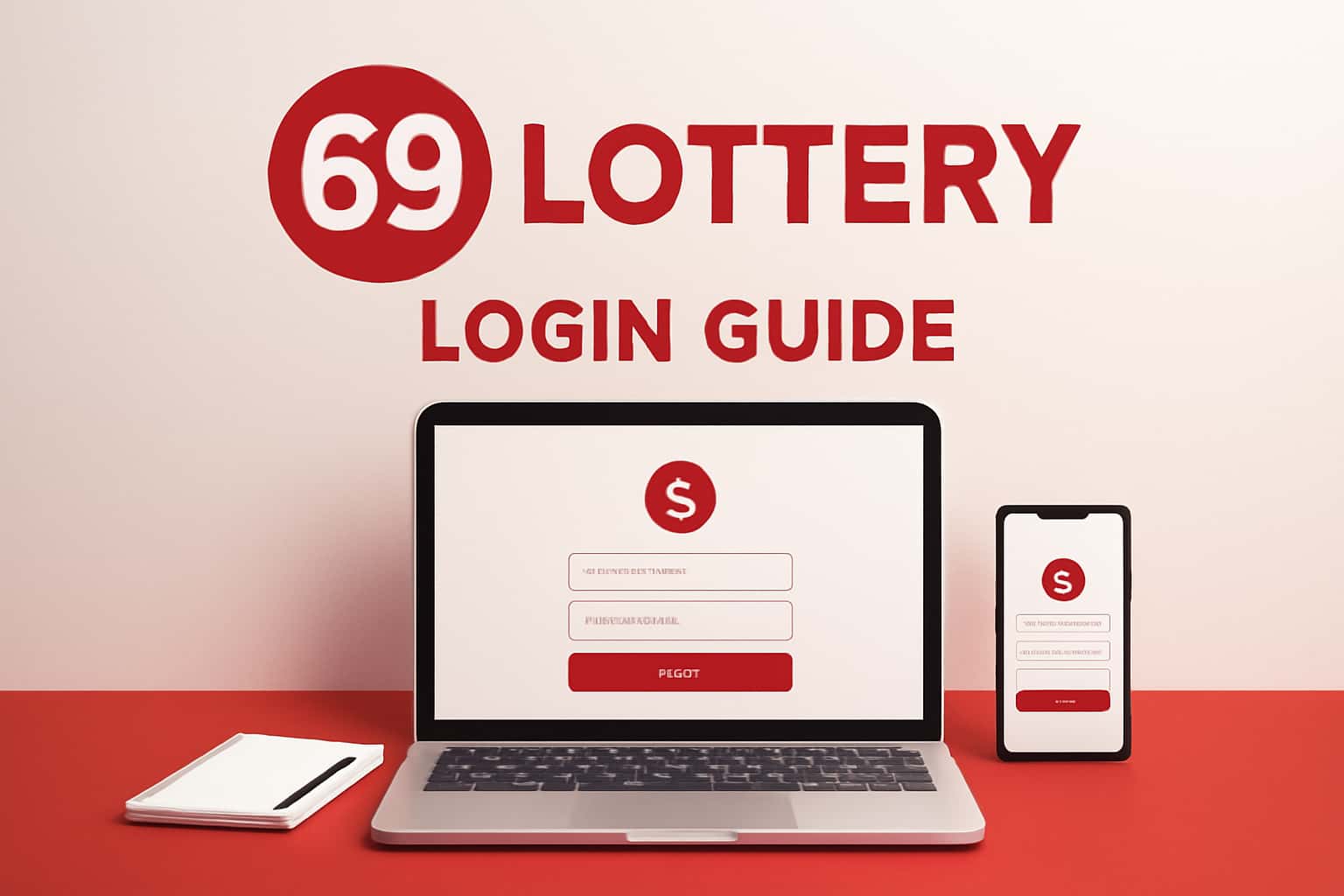 A neutral scene depicting the 69 Lottery Login Guide with clear emphasis on the text.