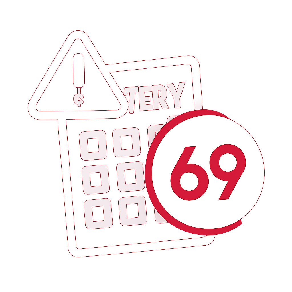 An icon illustrating support for 69 Lottery login issues, with the text '69 Lottery' incorporated.