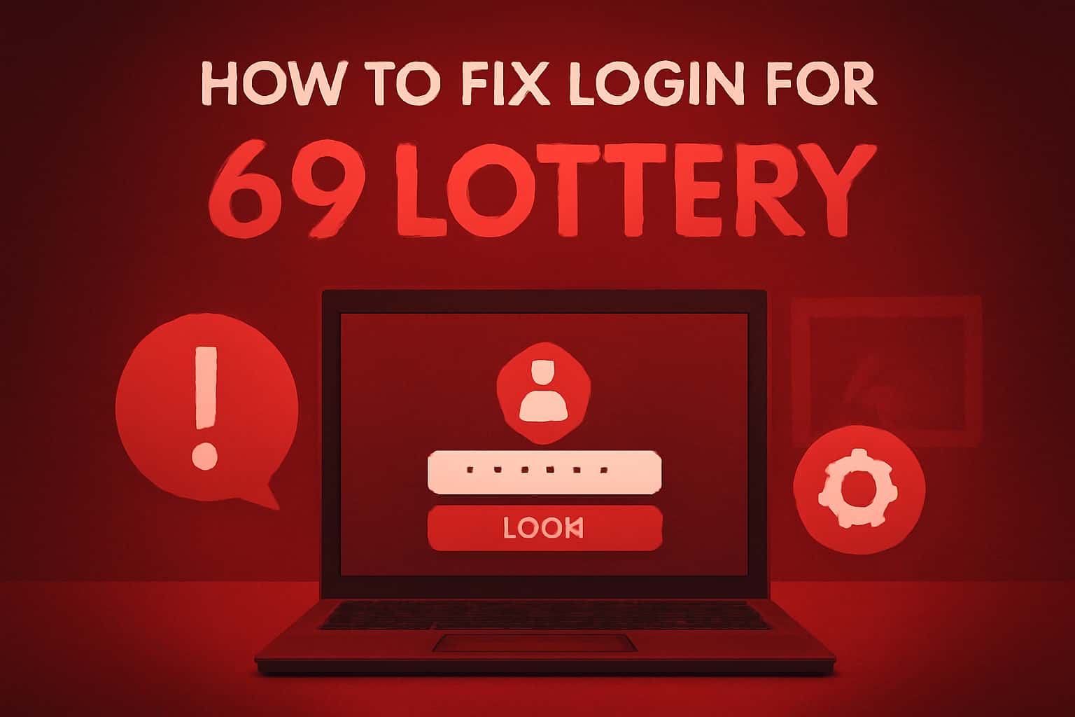 A visual representation of troubleshooting login issues for 69 Lottery, featuring the text '69 Lottery' in a clear design.