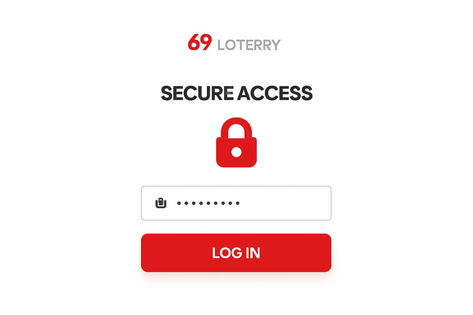 69 Lottery Login - Secure Access Interface